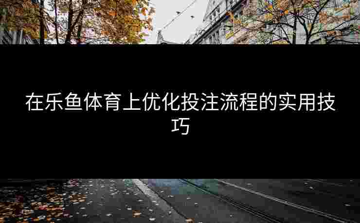 在乐鱼体育上优化投注流程的实用技巧